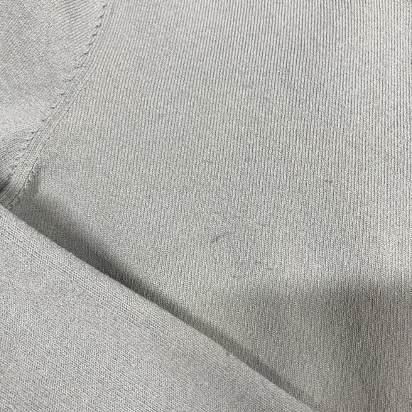 Aritzia Babaton Sweater Womens XL Sage Green Ribbed Peplum Long Sleeve Crewneck - Picture 4 of 11